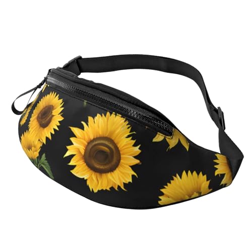 Modische Bauchtasche mit Sonnenblumen-Motiv, Gürteltasche für Damen und Herren, lässig, leicht, verstellbar, mit Reißverschlusstaschen, Hüfttasche für Reisen, Sport, Wandern Modische Bauchtasche mit Sonnenblumen-Motiv, Gürteltasche für Damen und Herren, lässig, leicht, verstellbar, mit Reißverschlusstaschen, Hüfttasche für Reisen, Sport, Wandern von Anceky