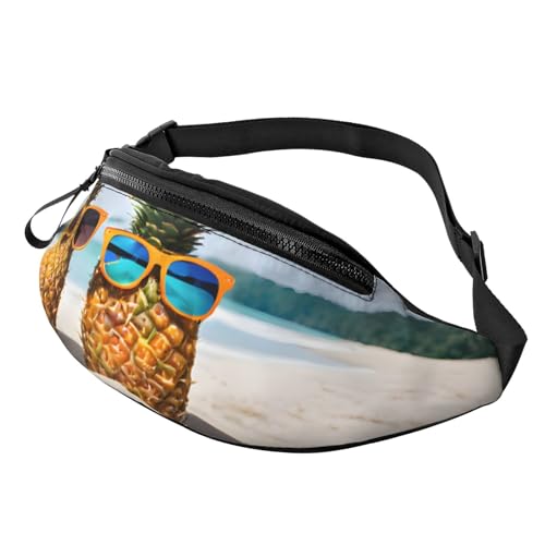 Modische Bauchtasche mit Strandmotiv, zwei Kiefern, Meer, Gürteltasche für Damen und Herren, lässig, leicht, verstellbare Hüfttasche mit Reißverschlusstaschen für Reisen, Sport, Wandern Modische Bauchtasche mit Strandmotiv, zwei Kiefern, Meer, Gürteltasche für Damen und Herren, lässig, leicht, verstellbare Hüfttasche mit Reißverschlusstaschen für Reisen, Sport, Wandern von Anceky