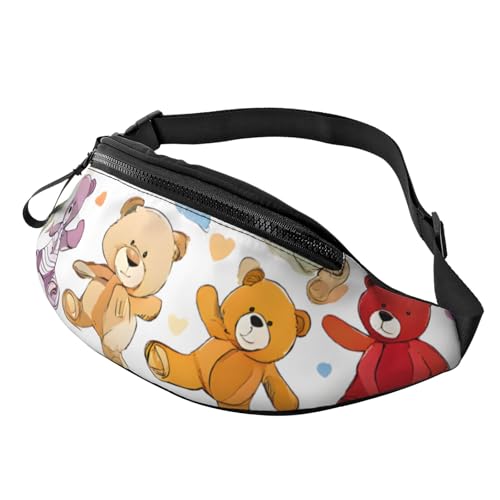 Modische Bauchtasche mit buntem Elefantenmotiv, Gürteltasche für Damen und Herren, lässige, leichte, verstellbare Hüfttasche mit Reißverschlusstaschen für Reisen, Sport und Wandern Modische Bauchtasche mit buntem Elefantenmotiv, Gürteltasche für Damen und Herren, lässige, leichte, verstellbare Hüfttasche mit Reißverschlusstaschen für Reisen, Sport und Wandern von Anceky