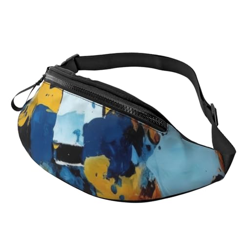 Modische Gürteltasche mit abstraktem Gemälde, Gürteltasche für Damen und Herren, lässig, leicht, verstellbare Reißverschlusstaschen, Hüfttasche für Reisen, Sport, Wandern von Anceky