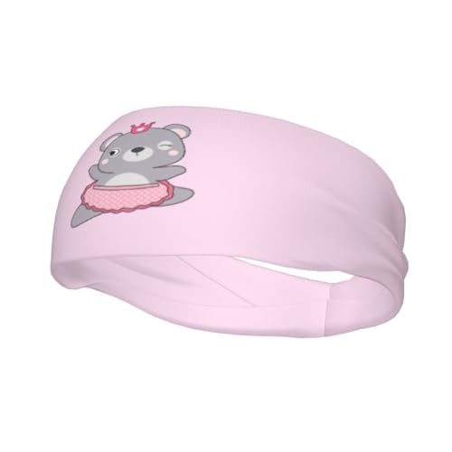 Niedliche Bären-Ballerina-Stirnbänder für Herren und Damen, rutschfest, feuchtigkeitsableitendes Sport-Schweißband für Fitnessstudio, Basketball, Yoga, Haarbänder Niedliche Bären-Ballerina-Stirnbänder für Herren und Damen, rutschfest, feuchtigkeitsableitendes Sport-Schweißband für Fitnessstudio, Basketball, Yoga, Haarbänder von Anceky