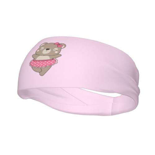 Niedliche Bären-Ballerina-Stirnbänder für Herren und Damen, rutschfest, feuchtigkeitsableitendes Sport-Schweißband für Fitnessstudio, Basketball, Yoga, Haarbänder Niedliche Bären-Ballerina-Stirnbänder für Herren und Damen, rutschfest, feuchtigkeitsableitendes Sport-Schweißband für Fitnessstudio, Basketball, Yoga, Haarbänder von Anceky