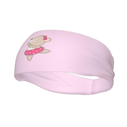 Niedliche Doodle-Bär-Ballerina-Stirnbänder für Herren und Damen, rutschfest, feuchtigkeitsableitendes Sport-Schweißband für Fitnessstudio, Basketball, Yoga, Haarbänder Niedliche Doodle-Bär-Ballerina-Stirnbänder für Herren und Damen, rutschfest, feuchtigkeitsableitendes Sport-Schweißband für Fitnessstudio, Basketball, Yoga, Haarbänder von Anceky
