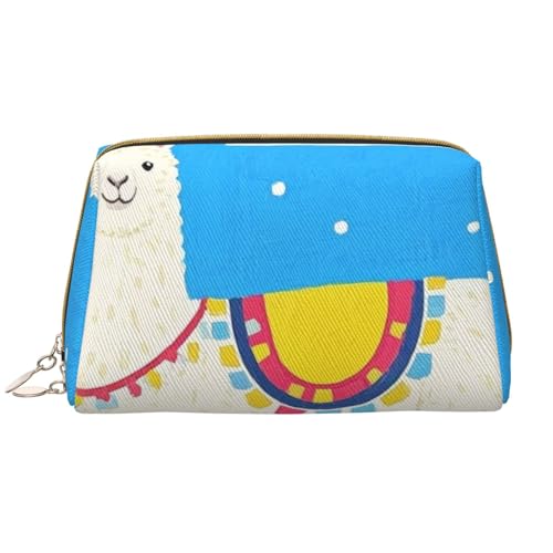 No Drama Llama Print Reise-Make-up-Tasche, Damen-Make-up-Tasche mit großem Fassungsvermögen, wasserdichte tragbare Tasche, offene Flache Make-up-Tasche von Anceky