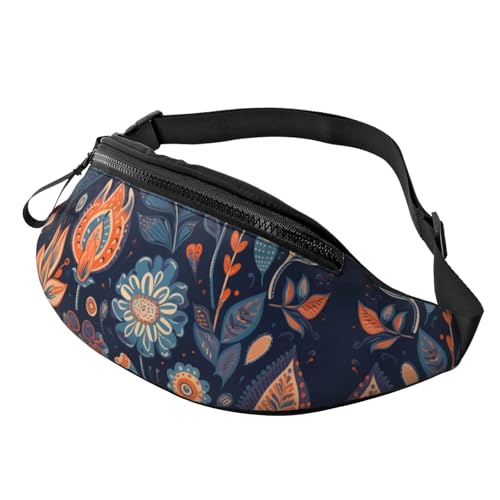 Orange und Blaue Bauchtasche für Männer und Frauen, leichte verstellbare Gürteltasche, modische Hüfttasche für Reisen, Wandern und Laufen Orange und Blaue Bauchtasche für Männer und Frauen, leichte verstellbare Gürteltasche, modische Hüfttasche für Reisen, Wandern und Laufen von Anceky