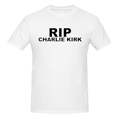 RIP Charlie Kirk RIP Charlie Kirk T-Shirt mit Rundhalsausschnitt und kurzen Ärmeln für Herren RIP Charlie Kirk RIP Charlie Kirk T-Shirt mit Rundhalsausschnitt und kurzen Ärmeln für Herren von Anceky