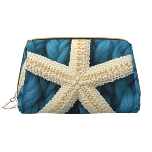 Reise-Make-up-Tasche mit -Küstenwoll-Print, Make-up-Tasche für Damen mit großem Fassungsvermögen, wasserdichte tragbare Tasche, offene Flache Make-up-Tasche von Anceky