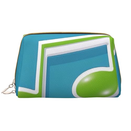 Reise-Make-up-Tasche mit Musiksymbol-Aufdruck (3), Make-up-Tasche für Damen mit großem Fassungsvermögen, wasserdichte tragbare Tasche, offene, Flache Make-up-Tasche von Anceky