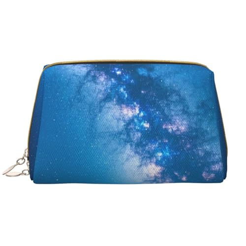 Reise-Make-up-Tasche mit Nachthimmel-Print, Make-up-Tasche mit großem Fassungsvermögen für Damen, wasserdichte tragbare Tasche, offene Flache Make-up-Tasche von Anceky