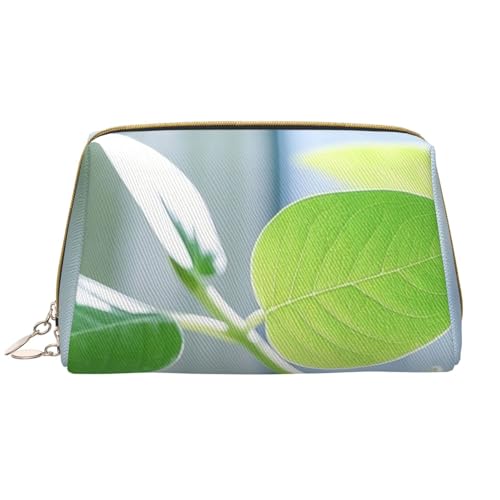 Reise-Make-up-Tasche mit Pflanzendruck, Make-up-Tasche mit großer Kapazität für Damen, wasserdichte tragbare Tasche, offene Flache Make-up-Tasche von Anceky