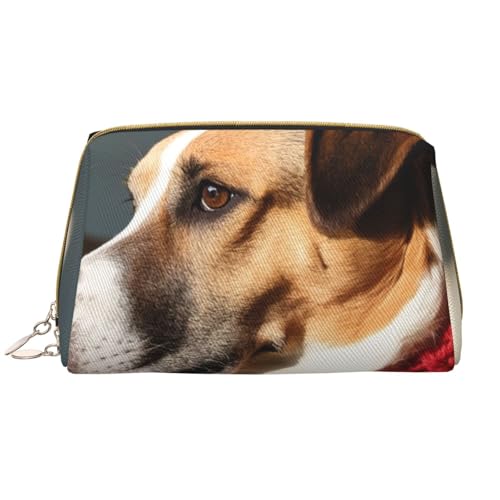 Reise-Make-up-Tasche mit wohlerzogenem Hundedruck, Make-up-Tasche mit großem Fassungsvermögen für Damen, wasserdichte tragbare Tasche, offene Flache Make-up-Tasche von Anceky
