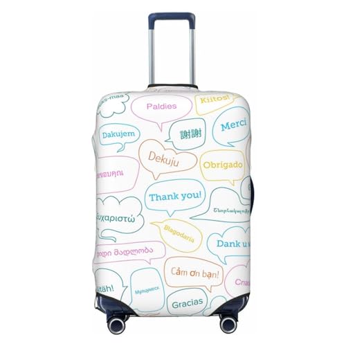 Reisegepäckabdeckung mit Aufschrift „Thank You Day Concept, Spandex-Kofferschutztasche, Kratzfest, passend für 18-32 Zoll großes Gepäck, Gepäckabdeckungen für Kinder und Erwachsene, klein von Anceky