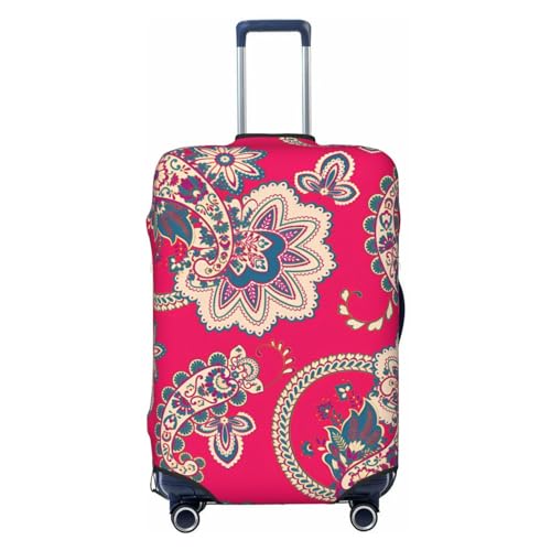 Reisegepäckabdeckung mit Blumenmuster und orientalischem Ethno-Muster, Spandex-Kofferschutztasche, staubdicht, passend für 18-32 Zoll großes Gepäck, Gepäckabdeckungen für Kinder und Erwachsene, XL von Anceky