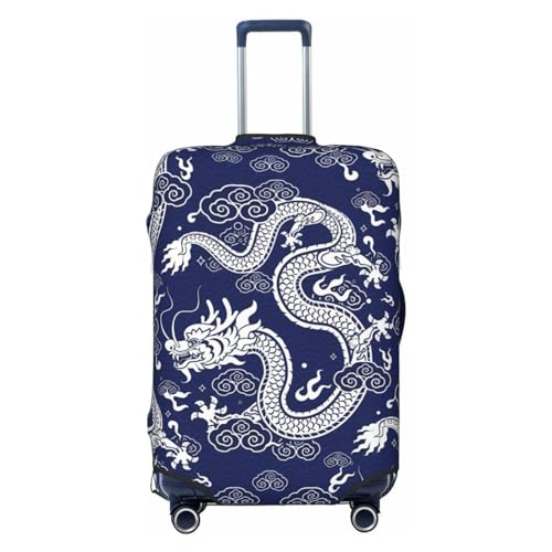 Reisegepäckabdeckung mit Drachen-Sternzeichen, Spandex-Kofferschutztasche, Drachen-Sternzeichen, Kratzfest, passend für 18-32 Zoll großes Gepäck, Gepäckabdeckungen für Kinder und Erwachsene, groß von Anceky