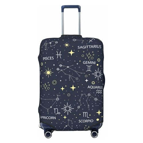 Reisegepäckhülle mit abstraktem Weltraum-Boho-Motiv, Spandex-Kofferschutztasche, doppelseitig Bedruckt mit abstraktem Weltraum-Boho-Motiv, passend für 18-32 Zoll großes Gepäck, Kofferhülle für Kinder von Anceky