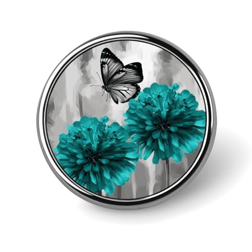 Rote Rose Sugar Skull Anstecknadel, Runde Anstecknadeln aus Metall, Modeabzeichen für Hemden, Jacken, Hüte Rote Rose Sugar Skull Anstecknadel, Runde Anstecknadeln aus Metall, Modeabzeichen für Hemden, Jacken, Hüte von Anceky