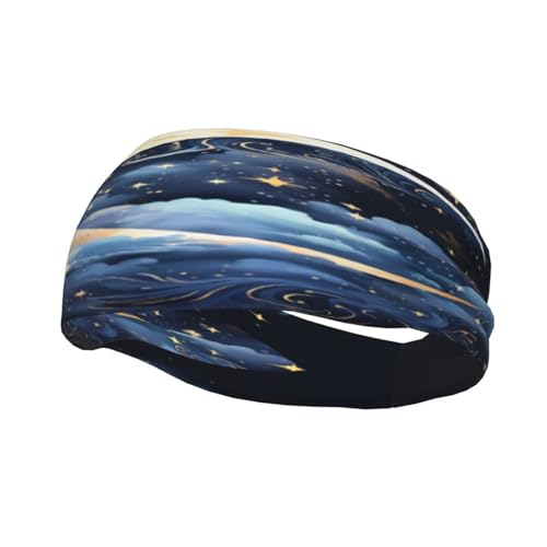 Schweißresistentes Stirnband mit Nachthimmel und Sonne und Sternen, modisches Sportkopftuch, atmungsaktives Haarband, schweißableitendes Stirnband für Fitnessgeräte für Damen und Herren Schweißresistentes Stirnband mit Nachthimmel und Sonne und Sternen, modisches Sportkopftuch, atmungsaktives Haarband, schweißableitendes Stirnband für Fitnessgeräte für Damen und Herren von Anceky