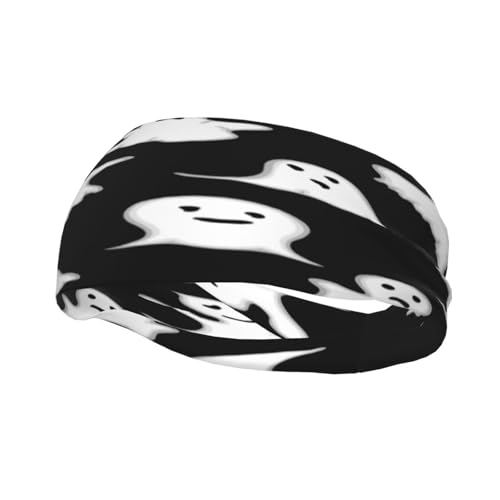 Schweißresistentes Stirnband mit Spooky Ghost-Motiv, modisches Sportkopftuch, atmungsaktives Haarband, schweißableitendes Stirnband für Fitnessgeräte für Damen und Herren Schweißresistentes Stirnband mit Spooky Ghost-Motiv, modisches Sportkopftuch, atmungsaktives Haarband, schweißableitendes Stirnband für Fitnessgeräte für Damen und Herren von Anceky
