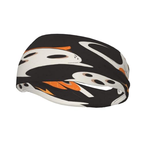 Schweißresistentes Stirnband mit Spooky Ghost-Motiv, modisches Sportkopftuch, atmungsaktives Haarband, schweißableitendes Stirnband für Fitnessgeräte für Damen und Herren Schweißresistentes Stirnband mit Spooky Ghost-Motiv, modisches Sportkopftuch, atmungsaktives Haarband, schweißableitendes Stirnband für Fitnessgeräte für Damen und Herren von Anceky