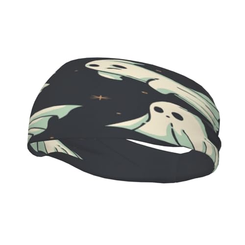 Schweißresistentes Stirnband mit Spooky Ghost-Motiv, modisches Sportkopftuch, atmungsaktives Haarband, schweißableitendes Stirnband für Fitnessgeräte für Damen und Herren Schweißresistentes Stirnband mit Spooky Ghost-Motiv, modisches Sportkopftuch, atmungsaktives Haarband, schweißableitendes Stirnband für Fitnessgeräte für Damen und Herren von Anceky