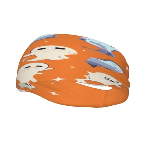 Schweißresistentes Stirnband mit Spooky Ghost-Motiv, modisches Sportkopftuch, atmungsaktives Haarband, schweißableitendes Stirnband für Fitnessgeräte für Damen und Herren Schweißresistentes Stirnband mit Spooky Ghost-Motiv, modisches Sportkopftuch, atmungsaktives Haarband, schweißableitendes Stirnband für Fitnessgeräte für Damen und Herren von Anceky