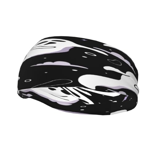 Schweißresistentes Stirnband mit Spooky Ghost-Motiv, modisches Sportkopftuch, atmungsaktives Haarband, schweißableitendes Stirnband für Fitnessgeräte für Damen und Herren Schweißresistentes Stirnband mit Spooky Ghost-Motiv, modisches Sportkopftuch, atmungsaktives Haarband, schweißableitendes Stirnband für Fitnessgeräte für Damen und Herren von Anceky