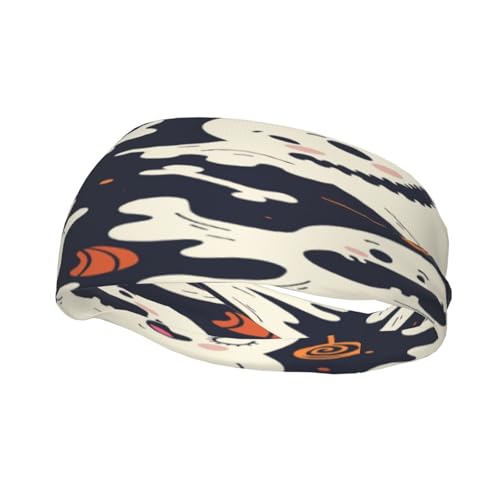 Schweißresistentes Stirnband mit Spooky Ghost-Motiv, modisches Sportkopftuch, atmungsaktives Haarband, schweißableitendes Stirnband für Fitnessgeräte für Damen und Herren Schweißresistentes Stirnband mit Spooky Ghost-Motiv, modisches Sportkopftuch, atmungsaktives Haarband, schweißableitendes Stirnband für Fitnessgeräte für Damen und Herren von Anceky