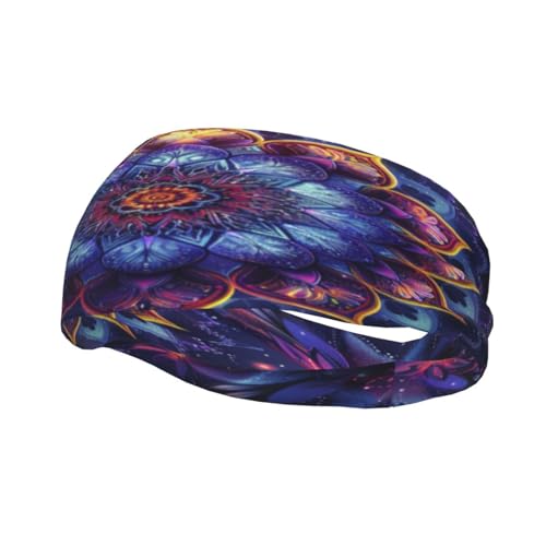 Schweißresistentes Stirnband mit böhmischem Blumen-Mandala-Motiv, modisches Sport-Kopftuch, atmungsaktives Haarband, schweißableitendes Stirnband für Fitnessgeräte für Damen und Herren Schweißresistentes Stirnband mit böhmischem Blumen-Mandala-Motiv, modisches Sport-Kopftuch, atmungsaktives Haarband, schweißableitendes Stirnband für Fitnessgeräte für Damen und Herren von Anceky