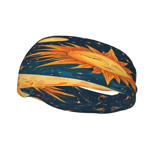 Sonne und Mond mit Sternen, Celestial Arts, schweißresistentes Stirnband, modisches Sport-Kopftuch, atmungsaktives Haarband, schweißableitendes Stirnband für Fitnessgeräte für Damen und Herren Sonne und Mond mit Sternen, Celestial Arts, schweißresistentes Stirnband, modisches Sport-Kopftuch, atmungsaktives Haarband, schweißableitendes Stirnband für Fitnessgeräte für Damen und Herren von Anceky