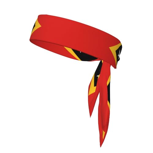 Sport-Stirnband für Damen, Schweißband, rutschfest, verstellbar, Demokratische Republik Timor-Leste, Kopfband für Training, Laufen, Yoga und Fitness von Anceky