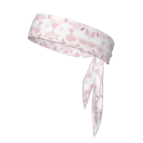 Sport-Stirnband für Damen, Schweißband, rutschfest, verstellbar, handbemaltes Blumenmuster, Kopfband für Training, Laufen, Yoga und Fitness von Anceky