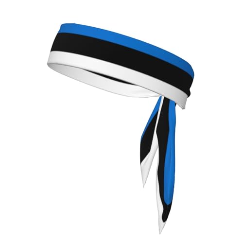 Sport-Stirnband für Damen, Schweißband, rutschfest, verstellbar, mit der Flagge Estlands, für Training, Laufen, Yoga und Fitness Sport-Stirnband für Damen, Schweißband, rutschfest, verstellbar, mit der Flagge Estlands, für Training, Laufen, Yoga und Fitness von Anceky