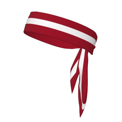 Sport-Stirnband für Damen, Schweißband, rutschfest, verstellbar, mit der Flagge Lettlands, für Training, Laufen, Yoga und Fitness Sport-Stirnband für Damen, Schweißband, rutschfest, verstellbar, mit der Flagge Lettlands, für Training, Laufen, Yoga und Fitness von Anceky