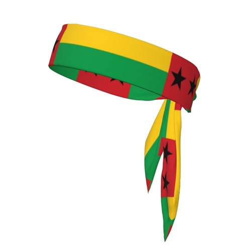 Sport-Stirnband für Damen, Schweißband, rutschfest, verstellbar, mit der Flagge von Guinea-Bissau, für Training, Laufen, Yoga und Fitness von Anceky