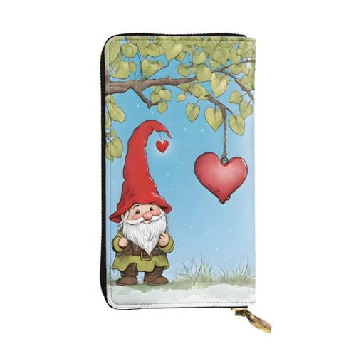 Stilvolles, traditionelles Weihnachts-Gno-Geldbörsen-Portemonnaie für Damen, große Geldbörse aus PU-Leder mit mehreren Kartenfächern, Handykartenhalter, Clutch-Etui, Kreditkarten-, Münz- und Geldschei von Anceky