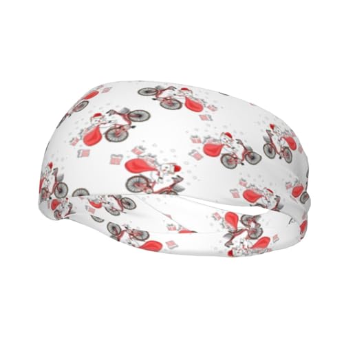 Stirnbänder mit nahtlosem Weihnachts-Cartoon-Muster für Herren und Damen, rutschfest, feuchtigkeitsableitendes Sport-Schweißband für Fitnessstudio, Basketball, Yoga, Haarbänder von Anceky