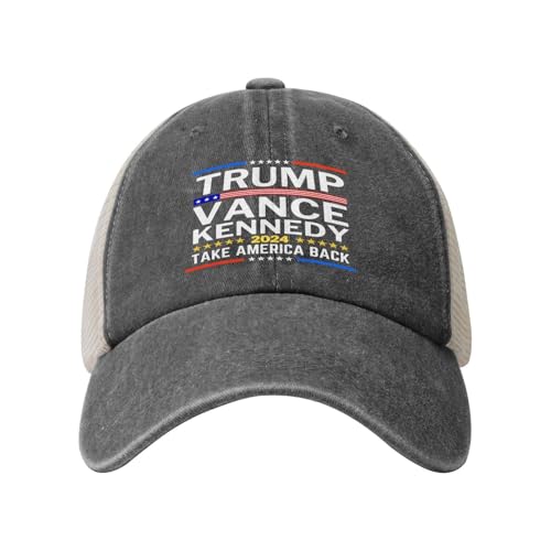 Trump Vance Kennedy 2024 Trucker Hat Vote Republican Save America Cap Pro Trump für Präsident 47 Cowboy Mesh Hat von Anceky
