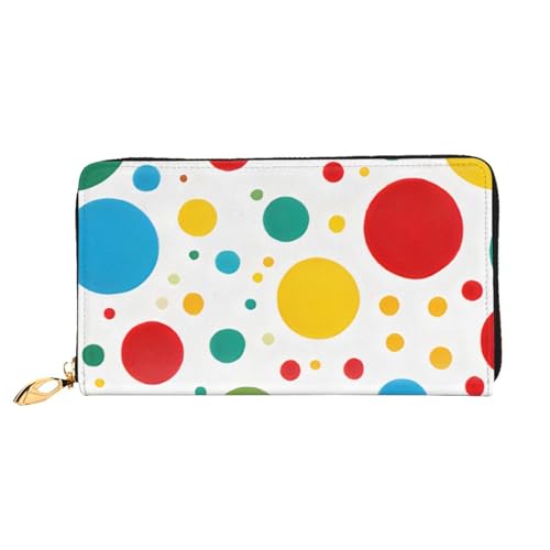 Twister Polka Dots Lange Ledergeldbörse, Großes Fassungsvermögen, Weiches PU-Ledergeldbörse Für Damen Mit Mehreren Kartenfächern, Handytasche Und Münzgeldbörse Mit Reißverschluss, Stilvolle Handykarte Twister Polka Dots Lange Ledergeldbörse, Großes Fassungsvermögen, Weiches PU-Ledergeldbörse Für Damen Mit Mehreren Kartenfächern, Handytasche Und Münzgeldbörse Mit Reißverschluss, Stilvolle Handykarte von Anceky