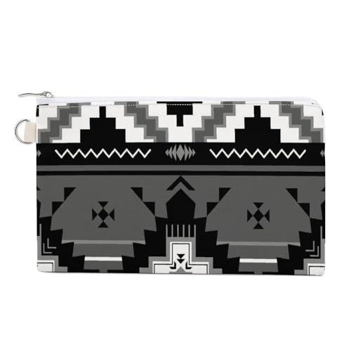 Weiche Clutch, Damenhandtasche, Canvas, Reißverschluss, Make-up-Tasche, Geldbörse für Kreditkarten, Münzen, Scheine, Crash, 19,8 x 11,7 cm, Aufdruck mit ethnischen, einheimischen, südwestamerikanische von Anceky