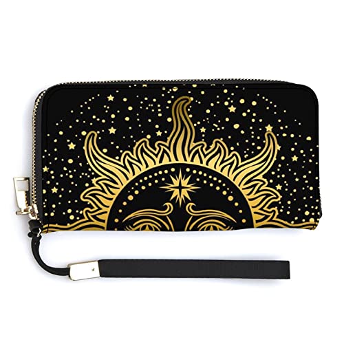 Weiche Clutch aus PU-Leder, langes, zweifach gefaltetes Portemonnaie, Münzbörse, Kreditkartenetui, langlebiger Unisex-Kartenhalter, schmale Brieftasche, Geldaufbewahrung von Anceky