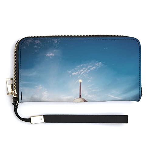 Weiche Clutch aus PU-Leder, langes, zweifach gefaltetes Portemonnaie, Münzbörse, Kreditkartenetui, langlebiger Unisex-Kartenhalter, schmale Brieftasche, Geldaufbewahrung von Anceky