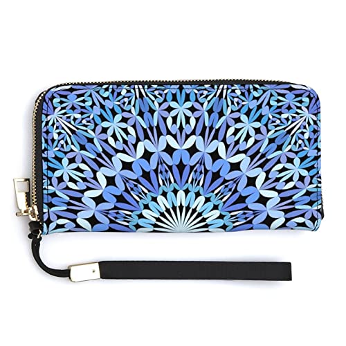 Weiche Clutch aus PU-Leder, langes, zweifach gefaltetes Portemonnaie, Münzbörse, Kreditkartenetui, langlebiger Unisex-Kartenhalter, schmale Brieftasche, Geldaufbewahrung von Anceky