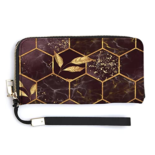 Weiche Clutch aus PU-Leder, langes, zweifach gefaltetes Portemonnaie, Münzbörse, Kreditkartenetui, langlebiger Unisex-Kartenhalter, schmale Brieftasche, Geldaufbewahrung von Anceky