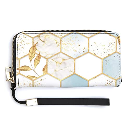 Weiche Clutch aus PU-Leder, langes, zweifach gefaltetes Portemonnaie, Münzbörse, Kreditkartenetui, langlebiger Unisex-Kartenhalter, schmale Brieftasche, Geldaufbewahrung von Anceky