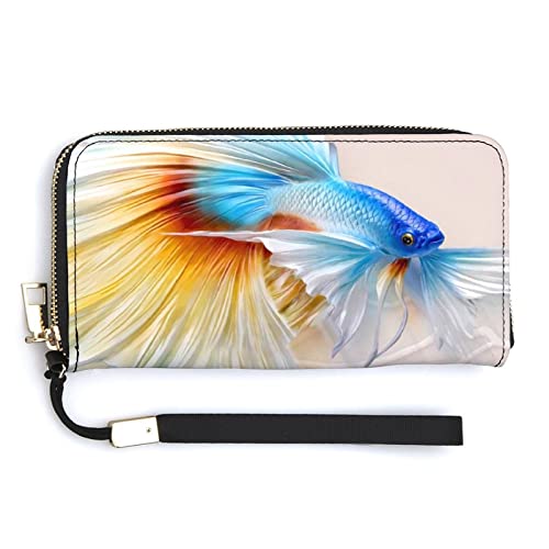 Weiche Clutch aus PU-Leder, langes, zweifach gefaltetes Portemonnaie, Münzbörse, Kreditkartenetui, langlebiger Unisex-Kartenhalter, schmale Brieftasche, Geldaufbewahrung von Anceky