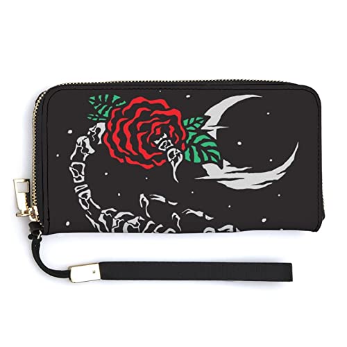 Weiche Clutch aus PU-Leder, langes, zweifach gefaltetes Portemonnaie, Münzbörse, Kreditkartenetui, langlebiger Unisex-Kartenhalter, schmale Brieftasche, Geldaufbewahrung von Anceky