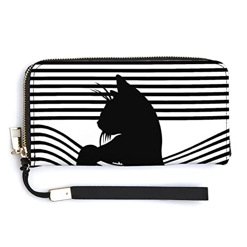 Weiche Clutch aus PU-Leder, langes, zweifach gefaltetes Portemonnaie, Münzbörse, Kreditkartenetui, langlebiger Unisex-Kartenhalter, schmale Brieftasche, Geldaufbewahrung von Anceky