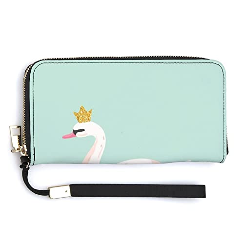 Weiche Clutch aus PU-Leder, langes, zweifach gefaltetes Portemonnaie, Münzbörse, Kreditkartenetui, langlebiger Unisex-Kartenhalter, schmale Brieftasche, Geldaufbewahrung von Anceky