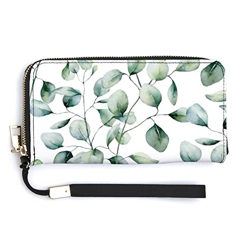 Weiche Clutch aus PU-Leder, langes, zweifach gefaltetes Portemonnaie, Münzbörse, Kreditkartenetui, langlebiger Unisex-Kartenhalter, schmale Brieftasche, Geldaufbewahrung von Anceky