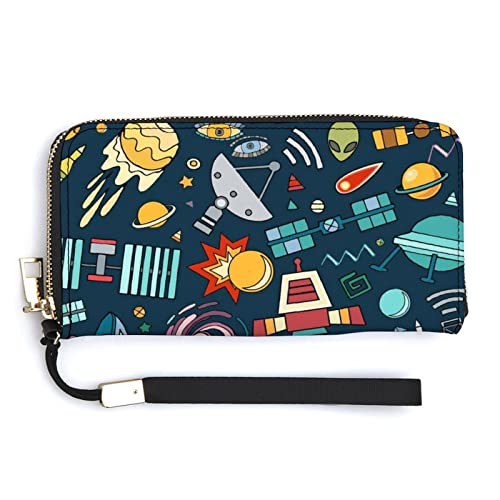 Weiche Clutch aus PU-Leder, langes, zweifach gefaltetes Portemonnaie, Münzbörse, Kreditkartenetui, langlebiger Unisex-Kartenhalter, schmale Brieftasche, Geldaufbewahrung von Anceky